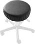 2-Pack 13-1/2 Inch Saloniture Round Stool Seat Cover, Waterproof Slipcover for Swivel Chair or Barstool - Black