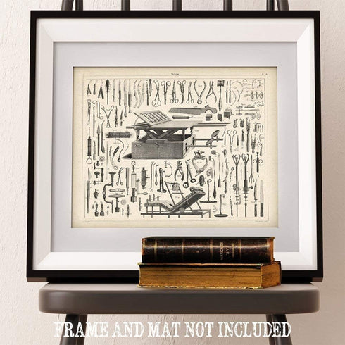 11x14 Vintage Medical Instruments - Unframed Art Print - Great Gift For Doctors and Nurses