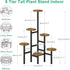 YAUKTAK 6 Brown)GPS514R Tier Corner Plant Stand Indoor Outdoor, Tall Large Plant Shelf for Multiple Plants, Tiered