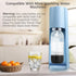 SunnyOcean 1 Set 2 1 1 Soda Bottles Litre - of BPA-Free PET Reusable - x Black & x White Sparkling Water Bottles