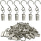 Stainless Steel S Hooks Curtain Clips, 50 Pack Hanging Party Lights Clips, 2.4 Inch Long Hangers for Photo Art Craft
