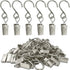 Stainless Steel S Hooks Curtain Clips, 50 Pack Hanging Party Lights Clips, 2.4 Inch Long Hangers for Photo Art Craft