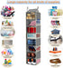 8-Shelf, Closet 8 9" 11.8" 48" Large-Sized Hanging Shoe Organizer Hanging Organizer with Side Pockets, Wider Hanging