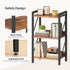 3-Tier BF71SJ01 HOOBRO Bookshelf, Industrial Bookcase, Book Shelf Storage Organizer, Small Bookshelf with Metal Frame