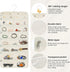 Hanging Jewelry Organizer Revolving Hanger - 50 Pockets - Foldable Storage & Display Solution - Beige