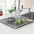 Seropy Roll Up Dish Drying Rack, Foldable Stainless Steel Wire Kitchen Drainer Over The Sink Rack Mat 17.5x11.8