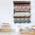 12 OROPY Coffee Mug Rack Wall Mounted, Rustic Wood Cups Rack with Hooks and Storage Shelf, for Home Kitchen Display