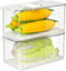 Large Crisper Lettuce Keeper, Vegetable Salad Storage Containers for Fridge - Pack of 2, 5700 ml Berry Bins
