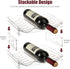 Stackable Wine Racks Countertop, Wine Bottle Holder for Cabinet & Fridge, Plastic Organizer Holds 6 Bottles