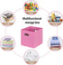 Fabric Cloth Storage Bins - Fabric Cube Bins Organizer with Dual Handles, Foldable Cube Storage Baskets Set of 6