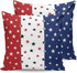 Waterproof Pillow Covers Set of 2 for Couch, Independence Day Decorative Cushion Cases 18x18In, Indoor Outdoor America