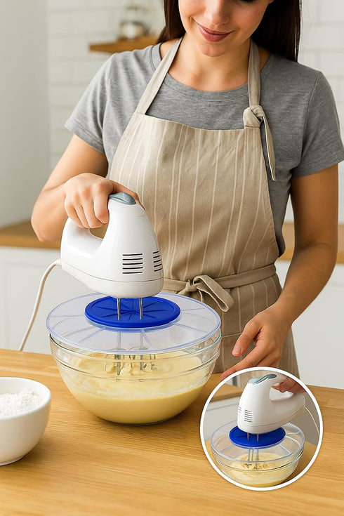 DINY Home & Style 12" Mixing Bowl Splatter Guard – BPA-Free Cover for Hand & Electric Mixers, Dishwasher Safe