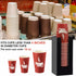 Coffee Cup Dispenser, Cup and Lid Organizer fits 5 to 16 oz Disposable Paper & Plastic Cups, Acrylic Cup Holder for Table Countertop, Black by MYITYARD