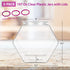 DilaBee 2-Pack Plastic Cookie Jar, 1.5 Gallon (197oz) Large Hexagon Candy Dish with Lid for Kitchen, BPA-Free