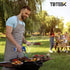 TBTEEK Butane Torch T907 with Fuel Gauge, One-Hand Operation Kitchen Lighter for BBQ, Baking, Crafts (Blue)
