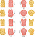Dog Cookie Cutters Set, 8 Pcs Puppy Cookie Cutters with Plunger Stamps for DIY Biscuit Dog Snacks