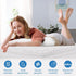 OLANLY Queen Quilted Fitted Mattress Pad, Cooling Soft Mattress Topper, Machine Washable Cover, 60x80 inch, White