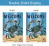 WHPCT Crab Garden Flag, Welcome to Undersea World Vertical Double Side 12x18 Inch Holiday Decor