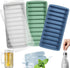 LessMo 3 PCS Ice Cube Tray, Long Ice Stick Tray Silicone with Lid, Reusable for Small Mouth Sport Bottles