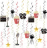 36Ct Movie Night Party Decorations, Hanging Swirls for Movie Theater Themed Supplies