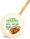 NutriChef 8-Inch Professional Ceramic Frying Pan, Small Skillet with Golden Titanium Handle, Non-Stick