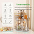 Counter Countertop, 2-Tier) Corner Bathroom Organizer with Makeup Brush Holder & Toothbrush Holders, Makeup Organizer