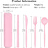4 Sets Travel Utensils with Case, Cutlery Set Chopsticks Fork Spoon Knife with Case, Reusable Plastic Utensils Sets for Lunch Box Accessories,Portable Lunch Box Utensils Set for Daily Use by DISSKNIC
