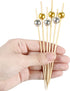 Blulu 200 Pack Cocktail Picks, Fancy Toothpicks for Appetizers, 4.7 Inch Pearl Skewers