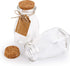 30 Pack 4 OZ Set yarlung Glass Favor Jars with Cork Lids, Clear Small Candy Jars Square Decorative Bottles