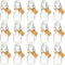 BLUE PANDA 15 Pack Small Swing Top Glass Bottles - 2 oz/60 ml with Lids, Stoppers, Tags & Jute Twine