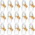 BLUE PANDA 15 Pack Small Swing Top Glass Bottles - 2 oz/60 ml with Lids, Stoppers, Tags & Jute Twine