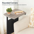 28.3" BG40SF01 HOOBRO C Shaped End Table, Side Table for Small Spaces, Couch Table with Storage Bag, Slide Under Sofa