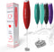 Handheld Milk Frother - Elementi Electric Stirrer with Double Whisk for Coffee, Matcha, and Drink Mixing (Red)