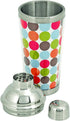 True Spirit Mixing Disco Cocktail Shaker, 16 oz, Bright Patterns