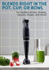 Elite Gourmet EHB3201 Immersion Hand Blender 300 Watts, 2 Speed Mixing with Detachable Blades, Charcoal Black