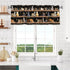 1 54" 18" Bookshelf Cat Curtain Valance Short Rod Pocket Window Treatment for Living Room Bedroom Kitchen Bathroom