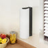 Paper Towel Holder Under Cabinet, Stainless Steel, Wall Mount, Black Adhesive Paper Roll Holder for Kitchen