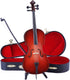 Dselvgvu (8.07"x2.87"x0.91") Wooden Miniature Cello with Stand, Bow and Case Mini Musical Instrument Cello Replica