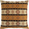 Large Throw Pillow Covers 22 x 22 Inches, Mustard Yellow and Cream Kilim Pattern, Boho Room Decor for Couch