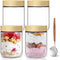 16oz Overnight Oats jars 4 Pack,Overnight Oats Containers with Bamboo Lids for