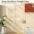 Acrylic Necklace Holder 2 Pack, Wall Mounted Jewelry Organizer with 12 Hooks for Necklaces, Bracelets, Rings