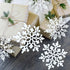 6pcs Large White Snowflakes Ornaments, 12 Big Plastic Glitter Snowflake for Winter Indoor Outdoor Christmas Decorations