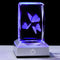 Enjinkail 3D Butterfly Crystal Cube with Color-Changing LED Base - Elegant Butterfly