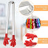 Shindel Small Tongs, 5.1 Inch Mini Tongs for Kids, Cute Kitchen Gadgets for Serving Snacks, Candy, Appetizers