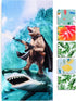LIVILAN Funny Shark Bear Beach Towel, 30" x 60" Oversized Microfiber, Quick Dry for Bath and Pool