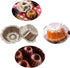 4 Inch Nonstick Mini Bundt Cake Pan Set of 4, Carbon Steel Fluted Cake Pans, Gold Pumpkin Shaped Mould for Baking