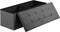 SUPER DEAL 43 Inches Folding Storage Ottoman Bench, Foot Rest with Divider