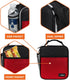 opux Premium Insulated Lunch Box, Red Soft School Lunch Bag for Kids, Leakproof Compact Cooler Tote for Men Women