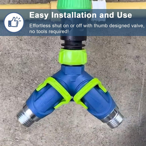 2 3 Garden Hose Splitter Way Heavy Duty, Hose Connector Faucet Splitter way, Water Splitter Outdoor Spigot Hose Bib