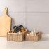Countertop CubesLand Toilet Paper Storage Organizer Basket, Scalloped Decorative Baskets for Over Toilet Shelves